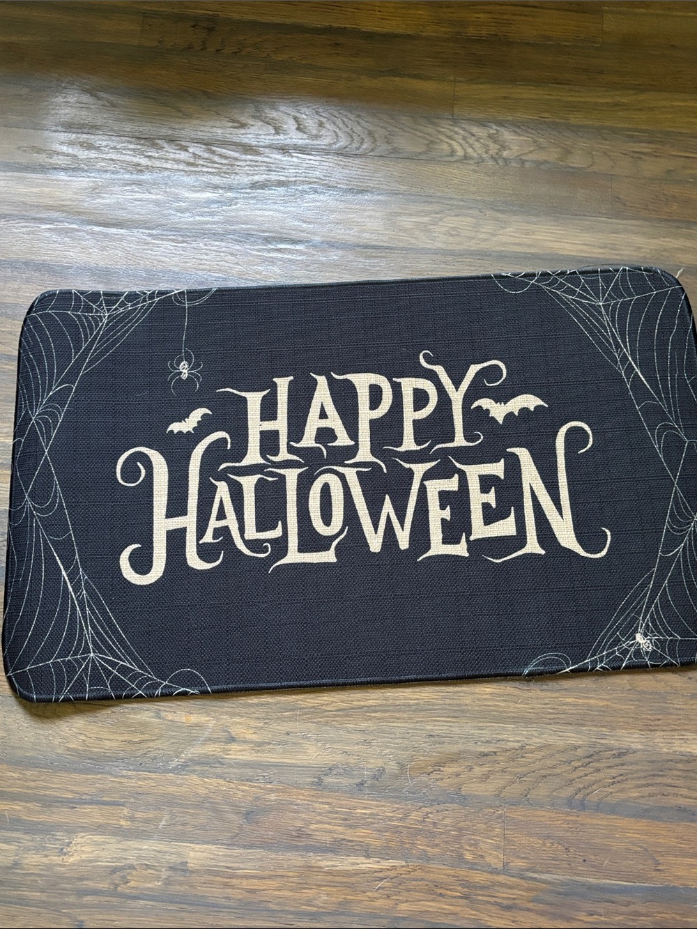 Happy Halloween Black Decorative Floor Mat